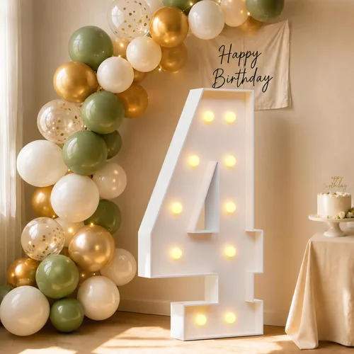 Vista 9 de imprsv Número de marquesina de 4 pies, números de mosaico para globos, marco de globos de mosaico, globo número 0 para decoración de cumpleaños 30