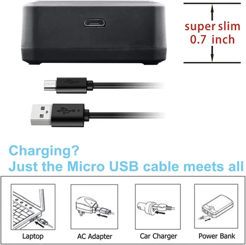 Vista 2 de Kastar Cargador de batería USB LP-E6 LED2 compatible con batería Blackmagic BMPCC 4K BMPCC4K, diseño Blackmagic Pocket Cinema Camera 4K, diseño