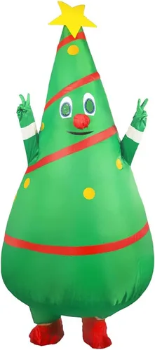 Vista 2 de Disfraz inflable de Halloween de koala de cebra, panda gigante, cerdo rosa, árbol de Navidad, divertido disfraz para adultos y fiestas de cosplay