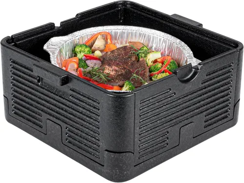 Vista 8 de Restaurantware -Cater Tek - Caja caliente de catering de 14 cuartos de galón, 1 bandeja portadora de alimentos aislada de carga superior - Capacidad