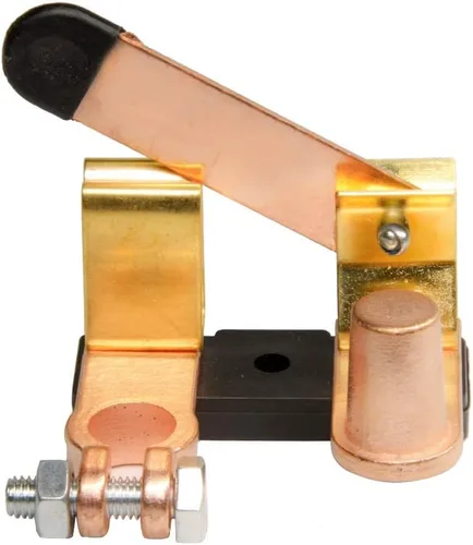 Vista 12 de Interruptor de desconexión de batería de poste lateral de 12 V/24 V, 250/750 amperios, aislador de hoja de cuchillo, corte de energía para automóvil