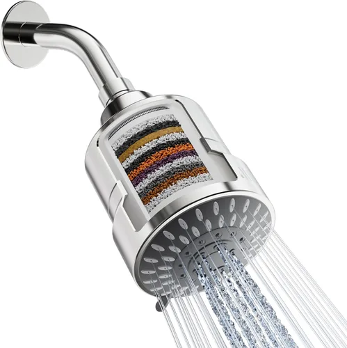 Vista 9 de Cabezal de Filtro de Ducha Mist para Agua Dura Mejora la Piel, el Cabello y las Uñas - Cabezal de Ducha Filtrado Grande de Alta Salida con Filtro
