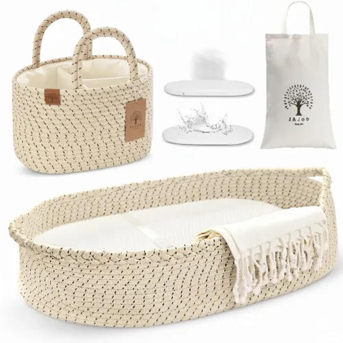 Vista 11 de Cesta cambiador de bebé incluye pañalera, suave e impermeable, de doble cubierta, portátil, cambiador para tocador y cambiador, regalo para baby