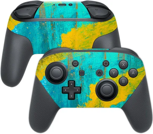 Vista 23 de MightySkins Skin compatible con Nintendo Switch Pro Controller - Negro abstracto Funda protectora de vinilo duradera y única Fácil de aplicar