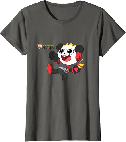 Vista 6 de Ryan's World Super Spy Combo Panda Camiseta, gris, S Asfalto