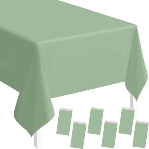 Vista 47 de SietDESEO - Paquete de 2 manteles a cuadros azul y blanco, 54 x 108 pulgadas, mantel premium desechable de plástico para picnic, diseño gingham