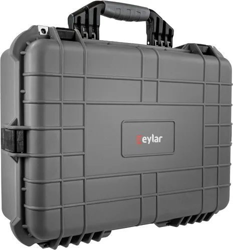 Vista 7 de Eylar - Maletín protector para cámara, de 51 cm, resistente al agua y a los golpes, con espuma, color negro