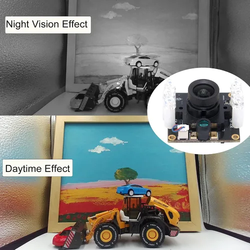 Vista 2 de Módulo de cámara de visión nocturna de 2 mp IR-Cut, cámara USB Full HD de 1080p para computadora, interruptor automático día y noche, tablero