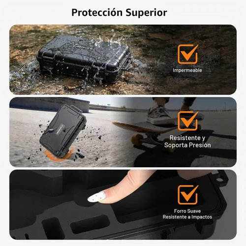 Vista 5 de AMAZEAR Funda rígida impermeable compatible con DJI OSMO Pocket 4P, Pocket4 Pro Creator Combo Accesorios Pequeña Carcasa Rígida Funda de Viaje