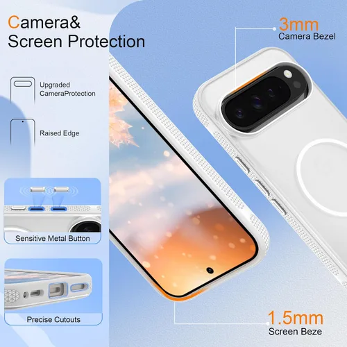 Vista 392 de Jshru Funda para Samsung Galaxy S26 Plus/Galaxy S25 Plus: para Galaxy S24 Plus [compatible con Magsafe] [2 protectores de pantalla HD] cubierta