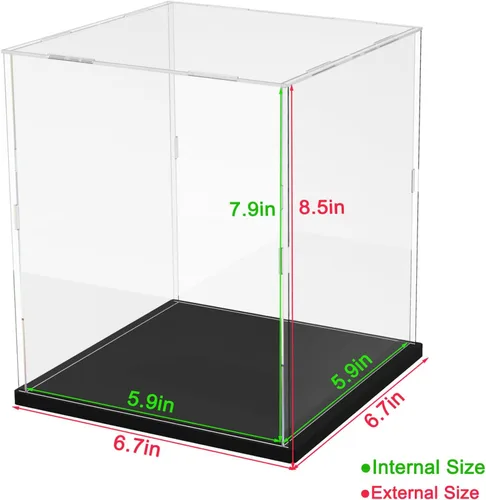 Vista 2 de Vitrina de acrílico transparente engrosada para coleccionables de Lego 75328 75976 Minifigure, caja transparente de autoensamblaje a prueba de polvo