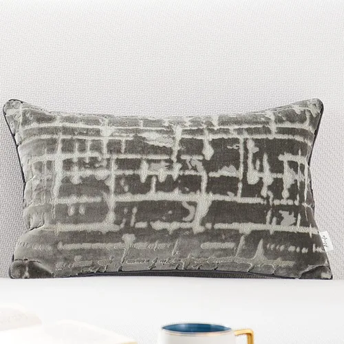 Vista 9 de Funda de cojín Alerfa, cuadrada de 18 x 18 pulgadas, a cuadros, a rayas, bordada, de terciopelo, funda de cojín de lujo moderna para sofá, sala