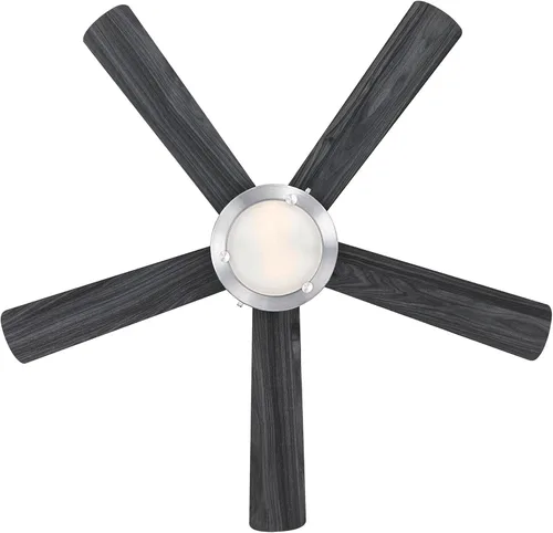 Vista 8 de Westinghouse 7305400 Comet - Ventilador de techo LED, 52 pulgadas, níquel cepillado, vidrio esmerilado Instalación en interiores, luz LED