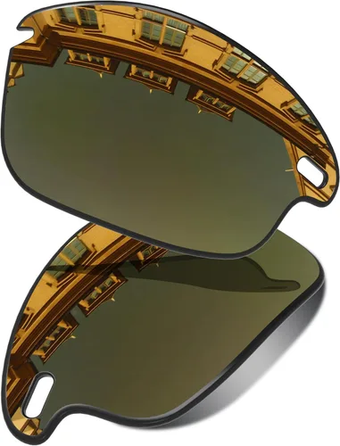 Vista 14 de Lenses Replacement for Oakley Fast Jacket OO9097 71mm Sunglass - Confirm Fit Scratch Resistant Abrigo de espejo negro polarizado