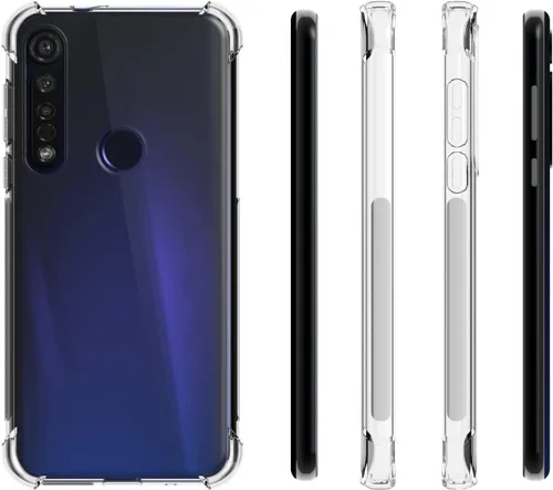 Vista 2 de USTIYA Funda para Moto G8 Plus Clear TPU Motorola G8+Cuatro Esquinas Cubierta Protectora Transparente Suave Funda
