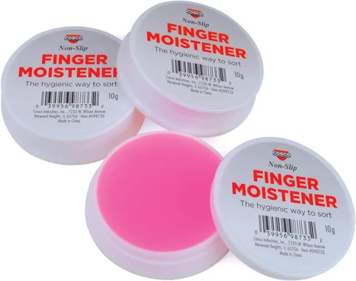 Vista 5 de COSCO Humedecedores para la punta de los dedos, envase de 0.35 oz, paquete de 3