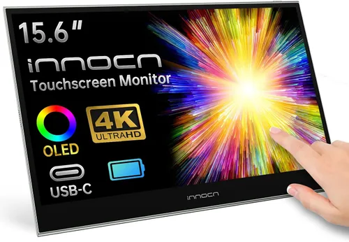 Vista 10 de INNOCN Monitor portátil de 13.3 pulgadas con pantalla táctil 13Q1F OLED 1080P FHD USB C, HDMI con batería para laptop, PC, Xbox, Mac, PS5