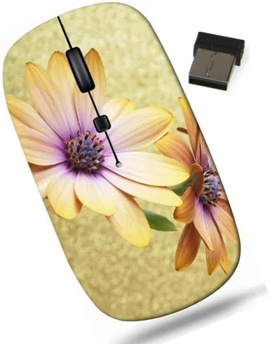 Vista 8 de maizi Ratón inalámbrico personalizado para Mac Book Ordenador portátil personal, Ratones inalámbricos para Mac ID de imagen: 26623051 Pétalos