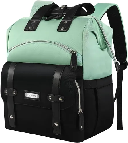 Vista 19 de Mochila para portátil para mujer, para trabajo de doctoras, profesoras, enfermeras, de 15.6 pulgadas, mochila universitaria de apertura amplia