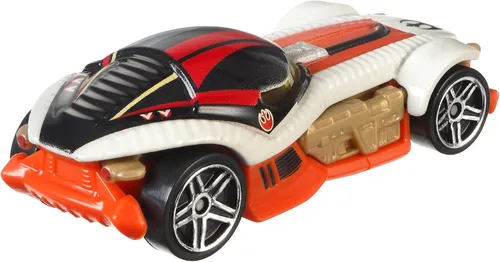 Vista 3 de Hot Wheels Coche de personajes de Star Wars 2 unidades BB-8 y Poe Dameron