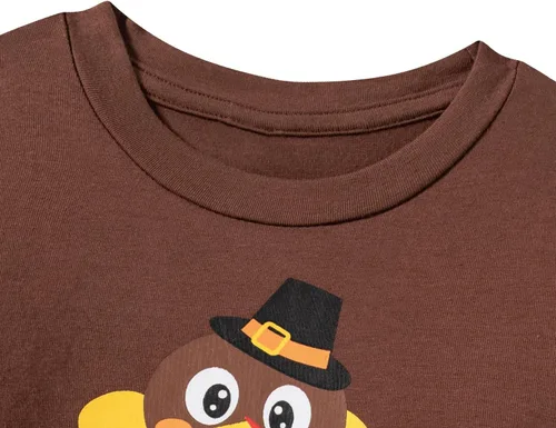 Vista 2 de Fantasy Era Camisa de manga larga para niño y niño con bonito estampado de pavo