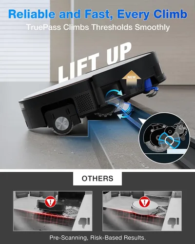 Vista 6 de ECOVACS DEEBOT X11 OmniCyclone Robot Aspiradora y Trapeadora, Carga PowerBoost, Trapeador de Autolavado Instantáneo OZMO Roller 2.0, Succión Potente