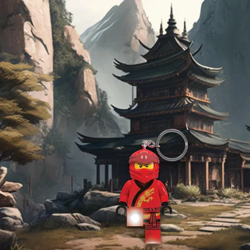 Vista 6 de LEGO Ninjago - Llavero de luz grande de 3 pulgadas de alto, Kai (KE149H)