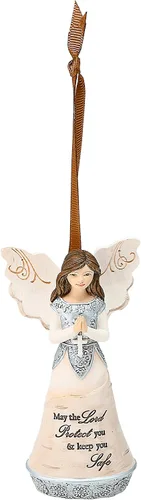 Vista 12 de Figura decorativa de ángel de la bendición irlandesa de Elements por Pavilion, 6 pulgadas, inscripción "Que Dios te mantenga en la palma de su mano