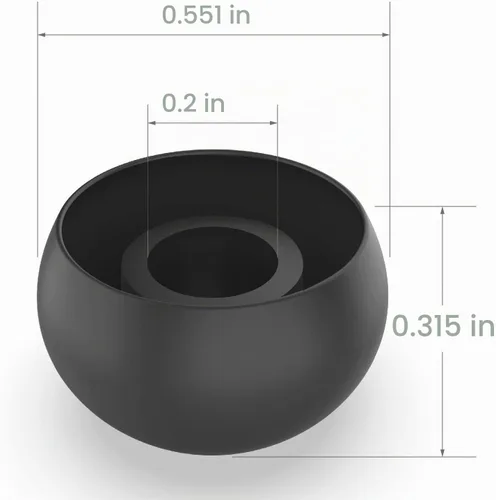 Vista 3 de 10 pares grandes de silicona negra de repuesto para almohadillas de orejas