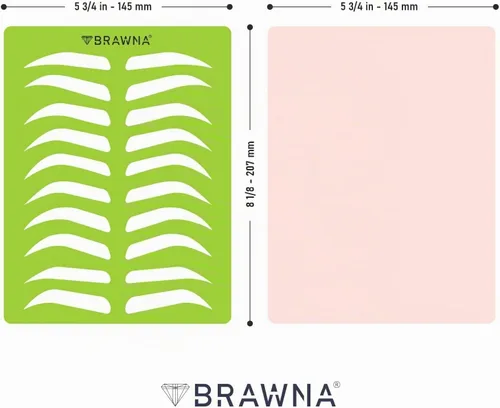 Vista 2 de BRAWNA [Versión mejorada] Plantilla de práctica de cejas con piel de práctica de microblading Plantilla de microblading para tatuaje de cejas