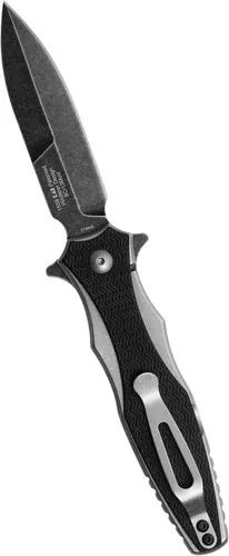 Vista 3 de Kershaw Decimus A/O Frame Lock Cuchillo Negro GFN (3.25" Blackwash) 1559