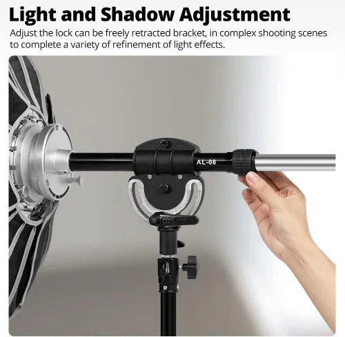 Vista 6 de AMBITFUL AL-08 Bowens Softbox Reflector Soporte Extensible Soporte Adaptador para Bowens Elinchrom Profoto Speedlite Stduio Flash