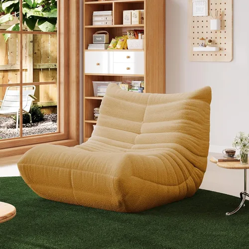 Vista 27 de YVDNHP Puf de espuma viscoelástica, sofá Fireside Togo con almohada