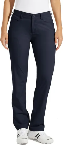 Vista 3 de Willit Pantalones de golf para mujer, elásticos, de secado rápido, ligeros, casuales, con bolsillos, resistentes al agua