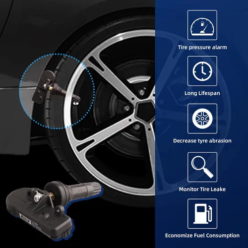 Vista 3 de 4 piezas Sistema de monitoreo de presión de neumáticos TPMS Sensor 315 MHz OBD Adaptación de aprendizaje compatible con Subaru 2008-2016 Forester