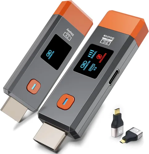 Vista 10 de Wireless HDMI Transmitter and Receiver 328ft/100m Extender 4K Decode Input 1080P Output Plug&Play Portable 2.4G/5.8G for Video and Audio to Monitor