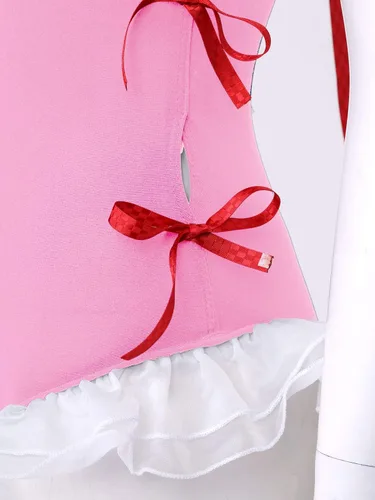 Vista 4 de ACSUSS Disfraz sexy de sirvienta para mujer, de manga corta, adorable traje de baño