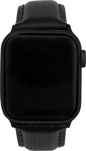 Vista 6 de Bandini Correa de cuero de fibra de carbono para hombre para Apple Watch de 1.732 in 1.772 in 1.654 in 1.614 in 1.575 in 1.496 in Ultra 1.929 in