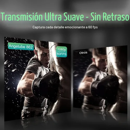 Vista 3 de Cámara web de transmisión Angetube con micrófono: cámara web USB de 1080P 60FPS con luz de anillo y control remoto - cámara web HD con zoom digital