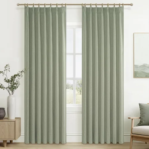 Vista 36 de Cortinas y Drapeados Modernos con Pliegues Pellizco Rosa Bebé de 84 Pulgadas de Largo, Juego de 2 Paneles para Sala de Estar, Cortina de Ventana