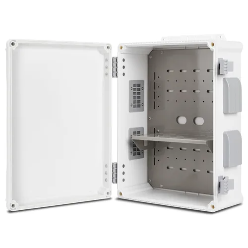 Vista 11 de Namunanee - Caja de conexiones eléctricas para exterior, recinto resistente al agua de ABS con panel de montaje interno y tapa con bisagras, 9.2" H