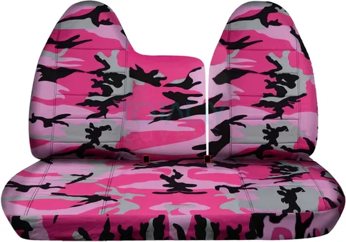 Vista 10 de Totally Covers Compatible con Ford F-150 F-250 1997-1998 Camo Fundas de asiento de camión (banco dividido delantero 40/60) sin reposabrazos/consola