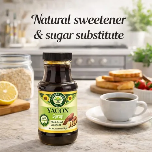 Vista 4 de Good Balance Health Yacon Jarabe Edulcorante natural Sustituto del azúcar Bajo índice glucémico, jarabe bajo en calorías Prebióticos