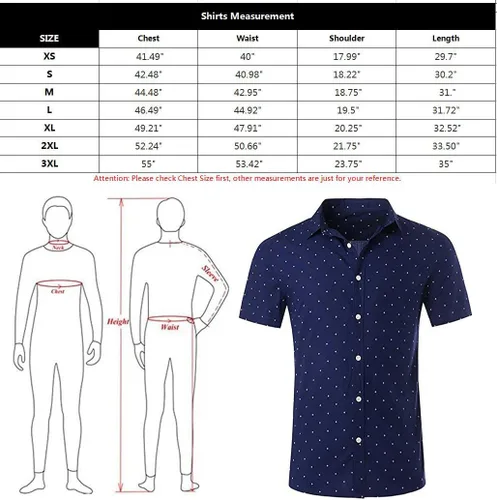 Vista 5 de Camisa casual de manga corta con estampado de lunares para hombre
