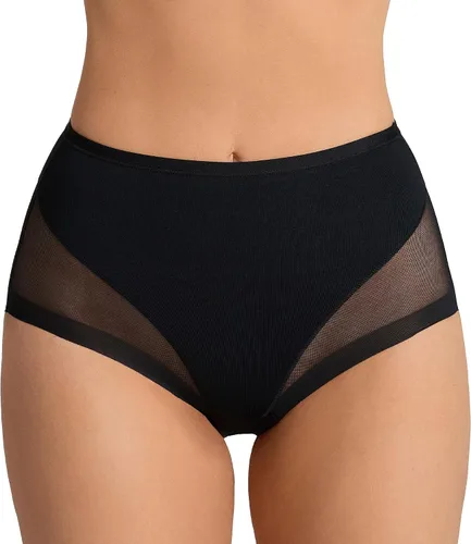 Vista 7 de Leonisa Bragas moldeadoras invisibles de cintura alta, ropa interior de control de abdomen para mujer 543- Azul