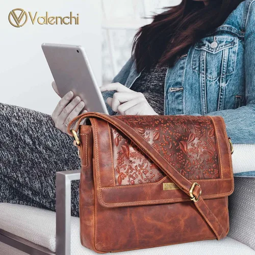 Vista 56 de VALENCHI Real Genuine Leather Women's Crossbody Purse/Bag With Adjustable Strap
