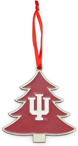 Vista 22 de Alabama Crimson Tide Circle Logo Árbol en forma de adorno de Navidad de metal