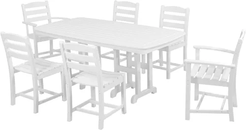 Vista 14 de POLYWOOD® La Casa Café - Juego de comedor, Aruba/Blanco