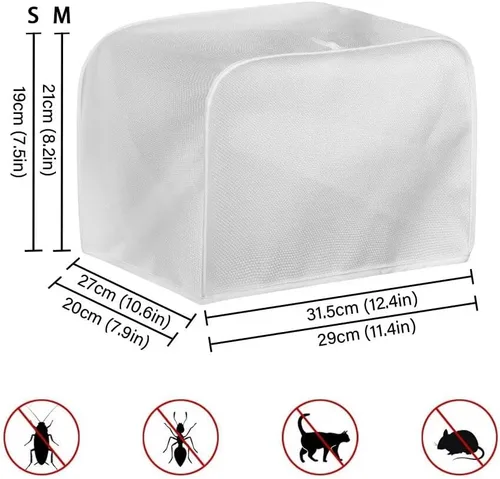 Vista 2 de Cat Print 2 Slice Bread Maker Cover Music Note Print Microwave Oven Cover Bakeware Protector Anti Fingerprint Protective Covers for Kitchen