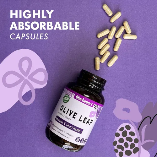Vista 5 de BlueBonnet Nutrition Extracto de hierba de hoja de olivo, apoya la salud inmunológica*, salud del corazón*, sin gluten, sin soja, certificado